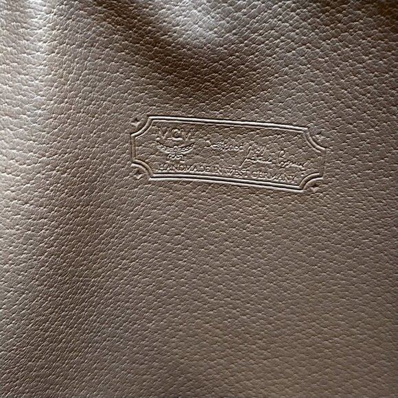 (L4) Authentic MCM Crossbody Bag Brown PVC Luxury Vintage Designer Handbag - Picture 7 of 9